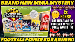 ARE THESE 50 MYSTERY BOXES WORTH IT🤔 2024 MEGA MYSTERY FOOTBALL POWER BOX REVIEW🏈 [upl. by Imrots]