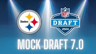 Pittsburgh Steelers  2024 Mock Draft 70  With Trades [upl. by Yelrehs]