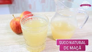 SUCO NATURAL DE MAÇÃ SUPER DOCE E SEM DESPERDÍCIO  437  Receitas da Mussinha [upl. by Kaleena505]