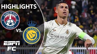 RONALDO AT THE DOUBLE 🔥 Al Nassr hits FIVE vs AlAdalah  Saudi Pro League Highlights  ESPN FC [upl. by Kendre]