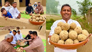 Chawal ki Pinni  Chawal ke Ladoo Recipe I Rice Flour Laddu  Atta ke Ladoo Recipe  Village Food [upl. by Maiah4]