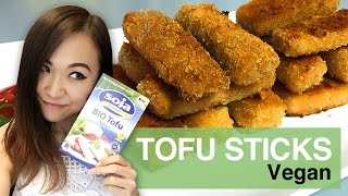 REZEPT gebratene Tofu Sticks Vegan [upl. by Darci]