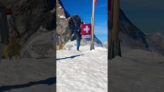 Here I am at the top of the Europe 😁😍🇨🇭❤️ jungfraujoch switzerland jungfrau [upl. by Melan]