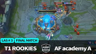 T1 Rookies vs AF Academy A  1018 결승 HL  LCK 아카데미 시리즈 오픈토너먼트 3회차 [upl. by Quartas]