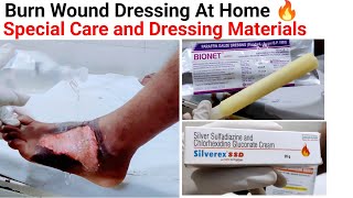 BURN WOUND DRESSING  जले घाव कि पट्टी  Dressing at home  3 easy steps  Diet and care at home [upl. by Drofniw]