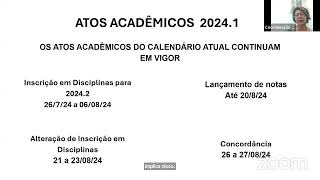 novo calendário acadêmico 20241 [upl. by Avictor312]