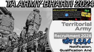 TA Army Bharti 2024 Eligibility Fee Last Date Apply Now  Territorial Army New Vacancy 2024 – [upl. by Wappes]