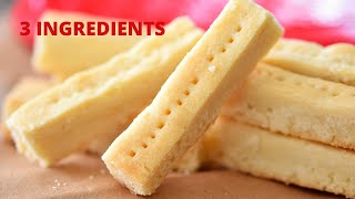 3Ingredient Shortbread Cookies Recipe  Easy Shortbread Cookies [upl. by Dash723]