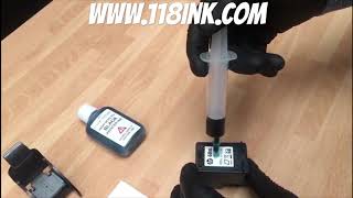 How to Refill a black ink cartridge hp 60 60xl 61 62 63 64 65 65xl 302 303 304 304xl 305 662 680 307 [upl. by Sucrad]