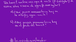 Ejercicios resueltos  Presión Manométrica  Termodinámica [upl. by Linn]