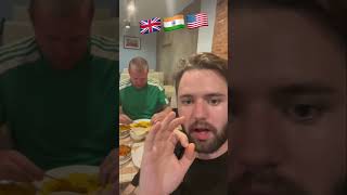 Englishmen eats Indian food with American in Thailand 😂 india indian indianfood shortsindia [upl. by Libys340]