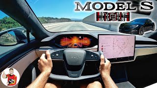 The Tesla Model S Plaid Made Me Hyperventilate…and I Loved It POV Drive Review [upl. by As]