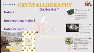 Crystallography Episode 9  Habit  Crystal Habit Vs Crystal Form [upl. by Meyeroff186]