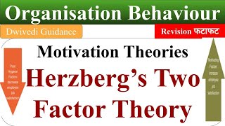 herzberg two factor theory of motivation herzberg theory of motivation organisational behaviour ob [upl. by Andria]