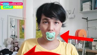 A boy who still in pacifier amp diaper [upl. by Christos]