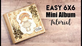 Super Easy 6x6 Mini Album Tutorial [upl. by Enelez956]