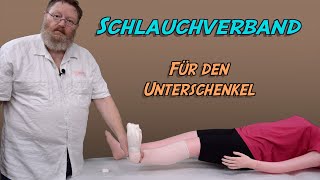 Schlauchverband für den Unterschenkel [upl. by Drews]