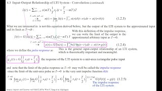 InputOutput Relationship of LTI System  Convolution [upl. by Nosdivad]