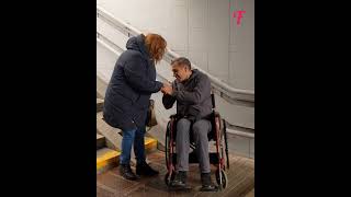 Woman helps disabled man and pays it forward shorts [upl. by Benedetta808]