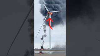 Wind turbine explodes🤯 shorts [upl. by Aseretairam717]