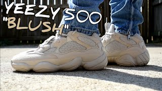 Yeezy 500 quotBlushquot ON FEET [upl. by Seyah525]