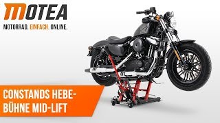 Motorrad Hebebühne ConStands L schwarz rot Scherenheber Hydraulik Lift [upl. by Hallutama]