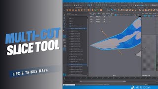 Multi Cut Slice Tool  Maya Tips and Tricks [upl. by Aynwat22]