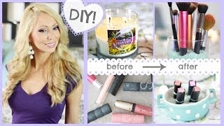 7 Easy DIY Makeup Storage Ideas [upl. by Adiraf174]