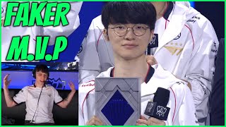 Caedrel Reacts To Faker Getting Finals MVP [upl. by Macmahon]