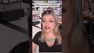 Summer at Sephora Part 2 sephora retail kids fyp skit pov customerservice funny [upl. by Anoynek]