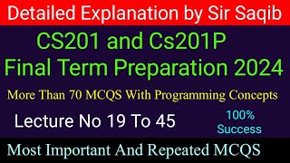 cs201 final term preparation 2024 cs201p final term preparationcs201 final term solved past papers [upl. by Emanuela]