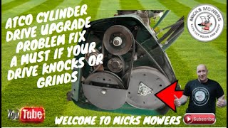 Atco Balmoral Cylinder Lawn Mower Repair Drive Grinding Or Cant Push Forward [upl. by Imuy]