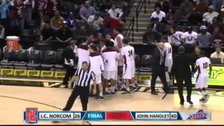 Handley 24 Jason Morgan half court buzzer beater end 3rd quarter [upl. by Anoid773]