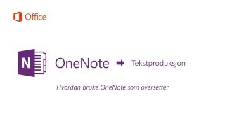 Hvordan bruke OneNote som oversetter [upl. by Aire]