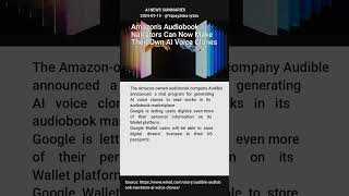 Amazon’s Audiobook Narrators Can Now Make Their Own AI Voice Clones [upl. by Suoirad]