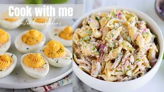 Quick and Easy Spring Dish Recipes  Crab Pasta Salad and the BEST Deviled Eggs [upl. by Maggie]