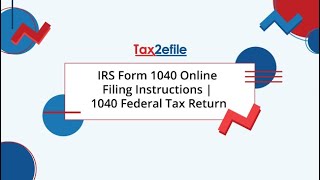 IRS Form 1040 Online Filing Instructions  1040 Federal Tax Return [upl. by Ibloc294]