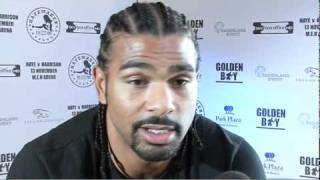 David Haye says he will end Audley Harrisons quotcrappy careerquot [upl. by Yendirb917]