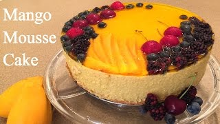 Mango Mousse Cake Recipe  How to make a Mousse Cake  Tasty Mouse Cake Recipe [upl. by Ramso]