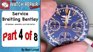 Part 4 of 8 Breitling Bentley Service ETA 2892 A2 Dubois Depraz Watch Repair Tutorial [upl. by Releehw272]