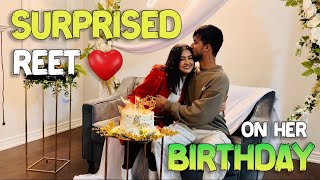 Surprise for Reet 😱  Reets Birthday celebration 🍾 🇨🇦  Mr Mrs Narula Surprise love [upl. by Linskey]