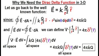 Physics Ch 671 Advanced EampM Review Vectors 109 of 113 Why do we Need 3D Dirac Delta Function [upl. by Jillayne102]