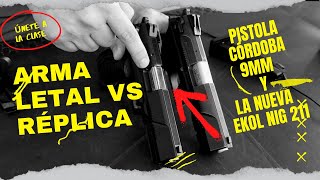 PISTOLA CORDOBA LETAL INDUMIL COLOMBIA VS RÉPLICA TRAUMÁTICA EKOL NIG 211 [upl. by Berardo]