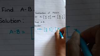 Subtraction Of MATRIX class 9 maths mathematics matrix [upl. by Felty974]