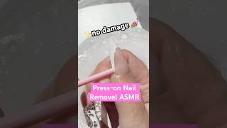 No damage presson nail removal but make it ASMR 🔊💅🏽🫧 shorts pressonnails nails [upl. by Goodrow243]