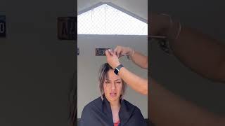 Fleco cabello corto curtains estilismo curtainbangtutorial fleco [upl. by Laet]