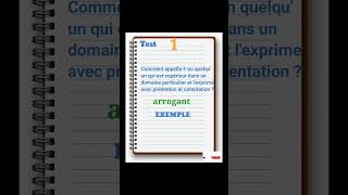 Test de vocabulaire français [upl. by O'Neill]