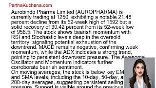 Aurobindo Pharma Stock Analysis Key Levels amp Trends to Watch [upl. by Atiuqaj]