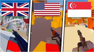 Winning Arsenal In EVERY COUNTRY Roblox Arsenal [upl. by Thorley]