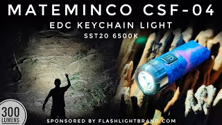 Mateminco CSF04 Multi Function Keychain Light SST20 6500K 300 lumens amp Discount code [upl. by Sakovich]